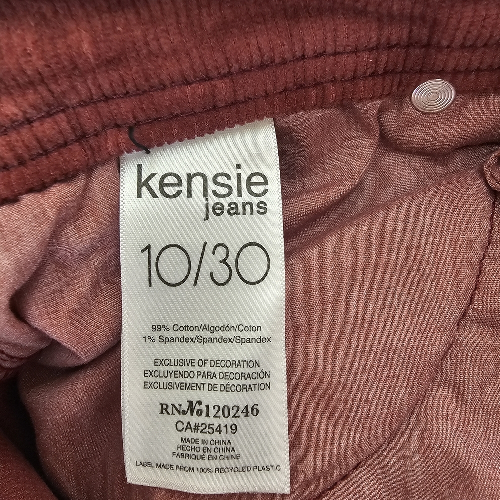 Kensie Savannah Woman's High Rise Flare Corduroy Pants Burgundy 10/30 Retro Chic - Picture 8 of 13